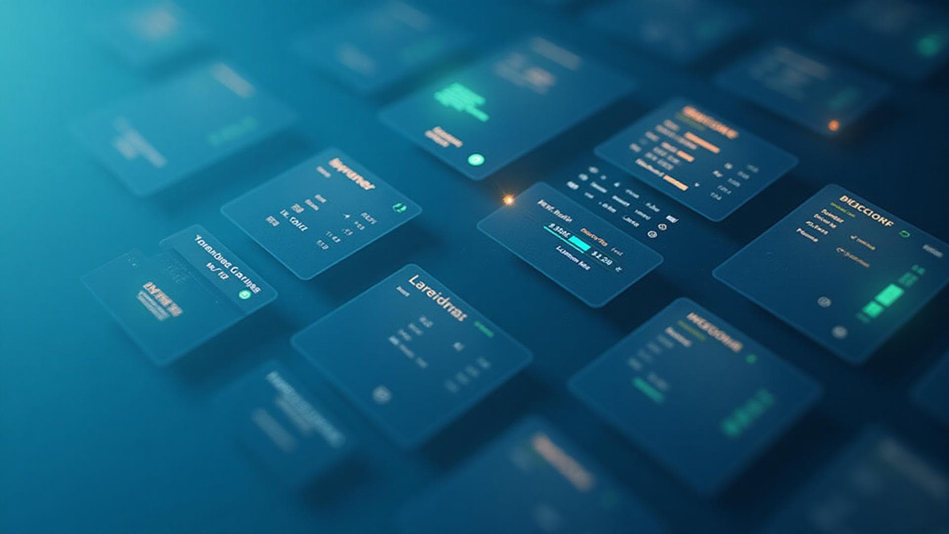 Wove AP invoice automation floating UI cards showing extracted data