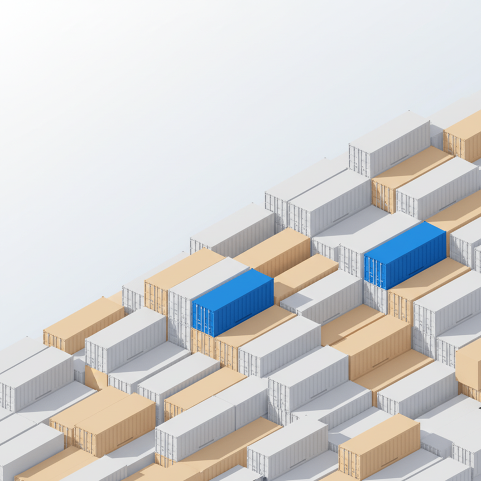 Shipping containers illustration
